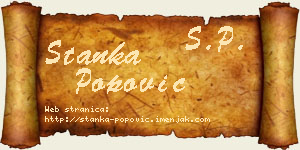 Stanka Popović vizit kartica